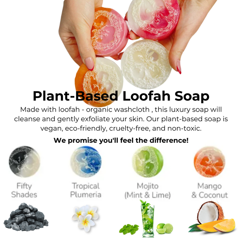 SoapyMania Plant-Based Loofah Soap