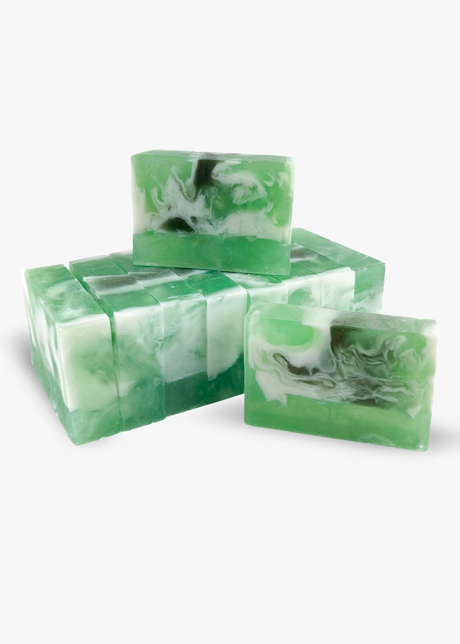 Green Stone Eucalyptus Bar Soap - Pack of 10 - SoapyMania