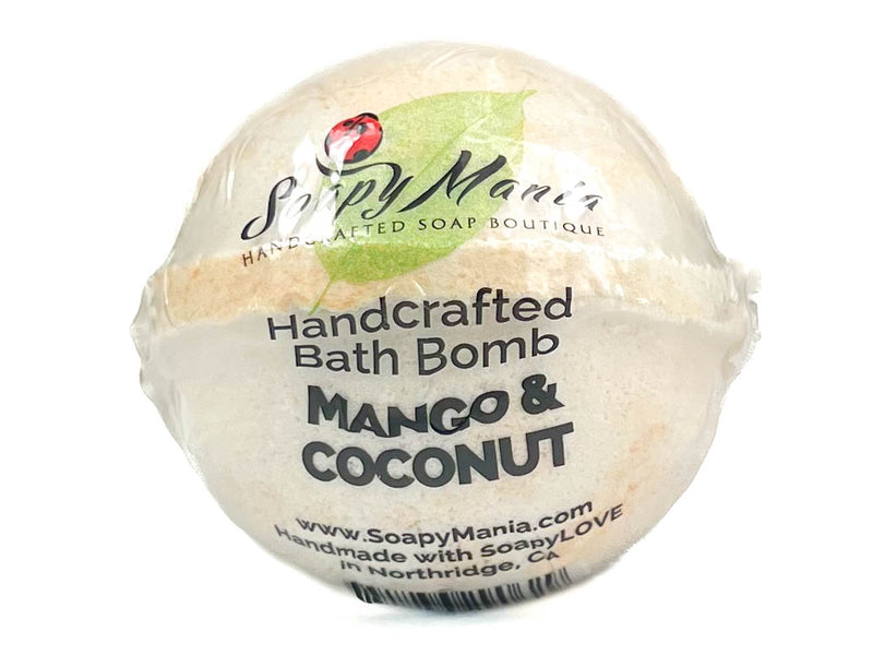 Mango Coconut Natural Fizzing Bath Bomb