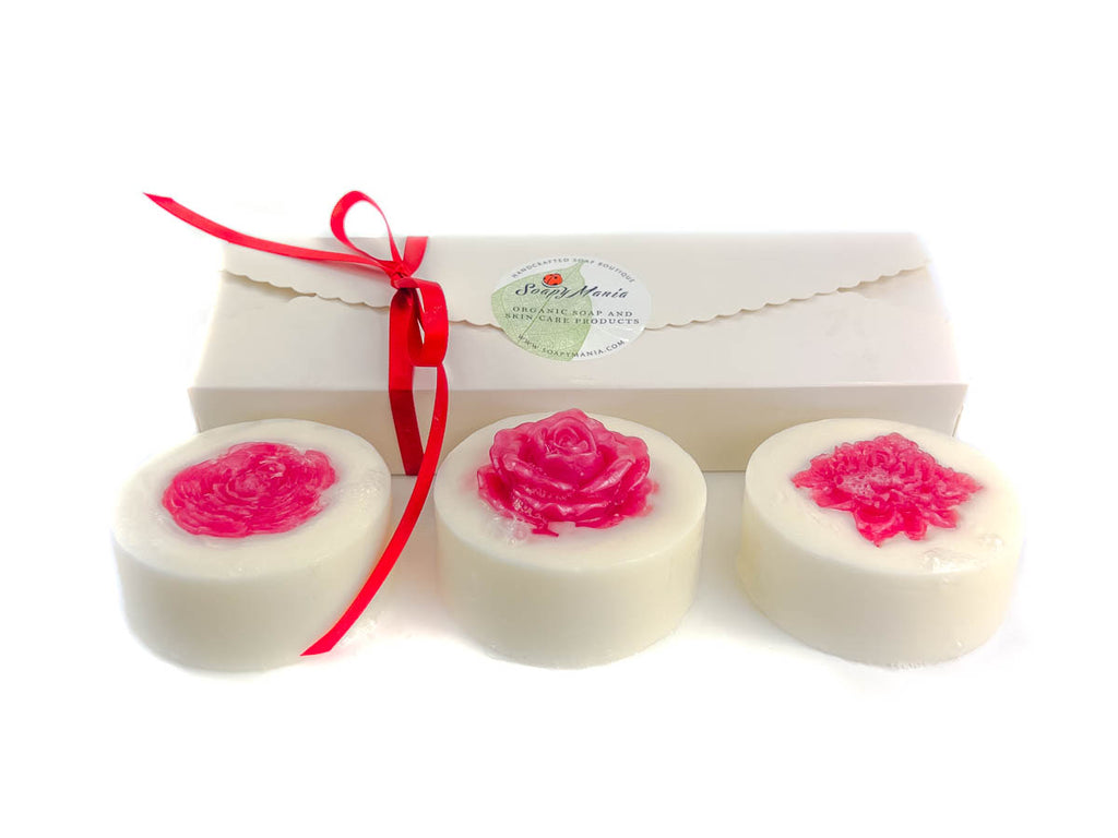 Mother's Day Blooming Rose Natural Bar Soap Gift Set 