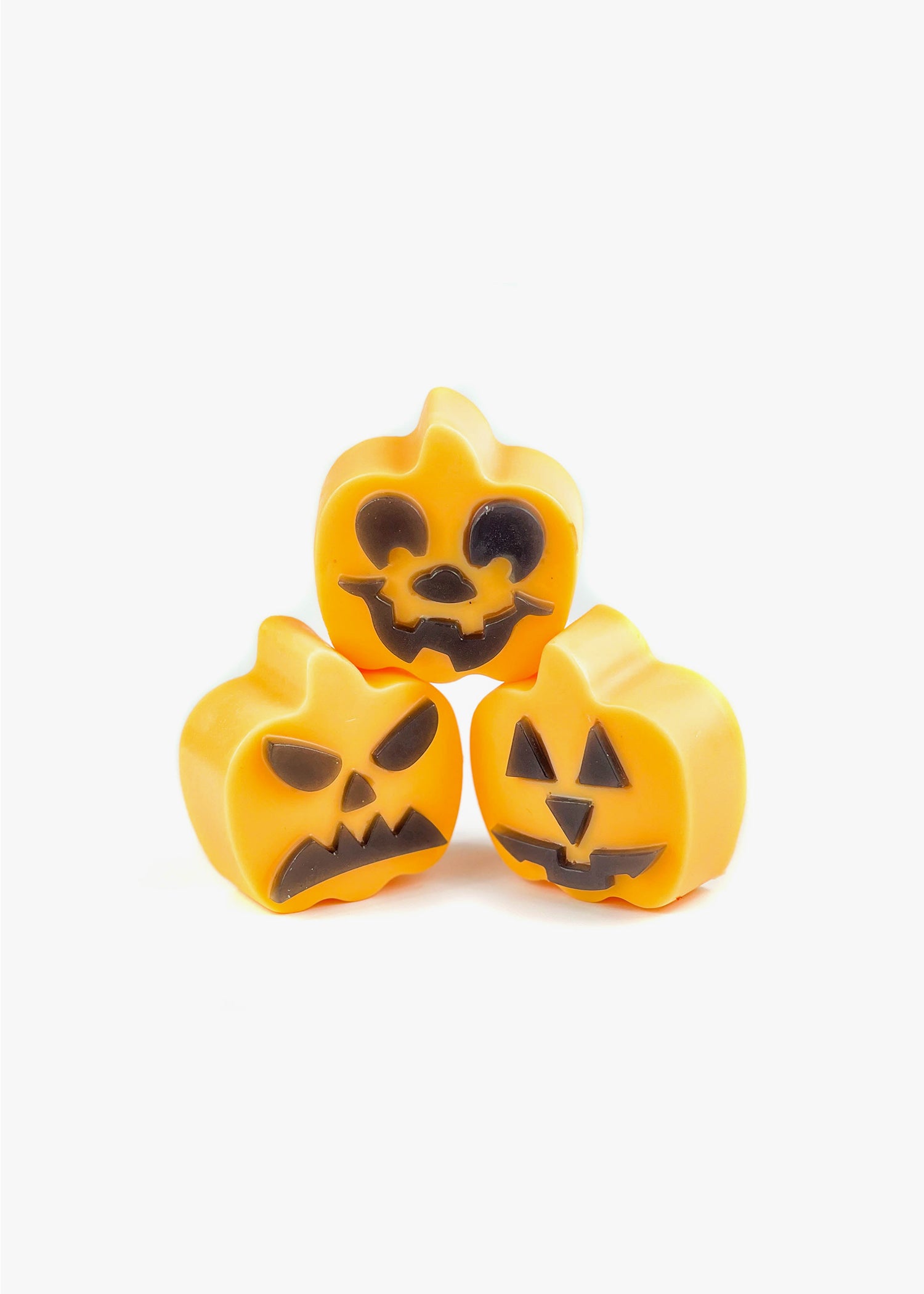 Carved Pumpkin Head Natural Bar Soap (Set of 3)