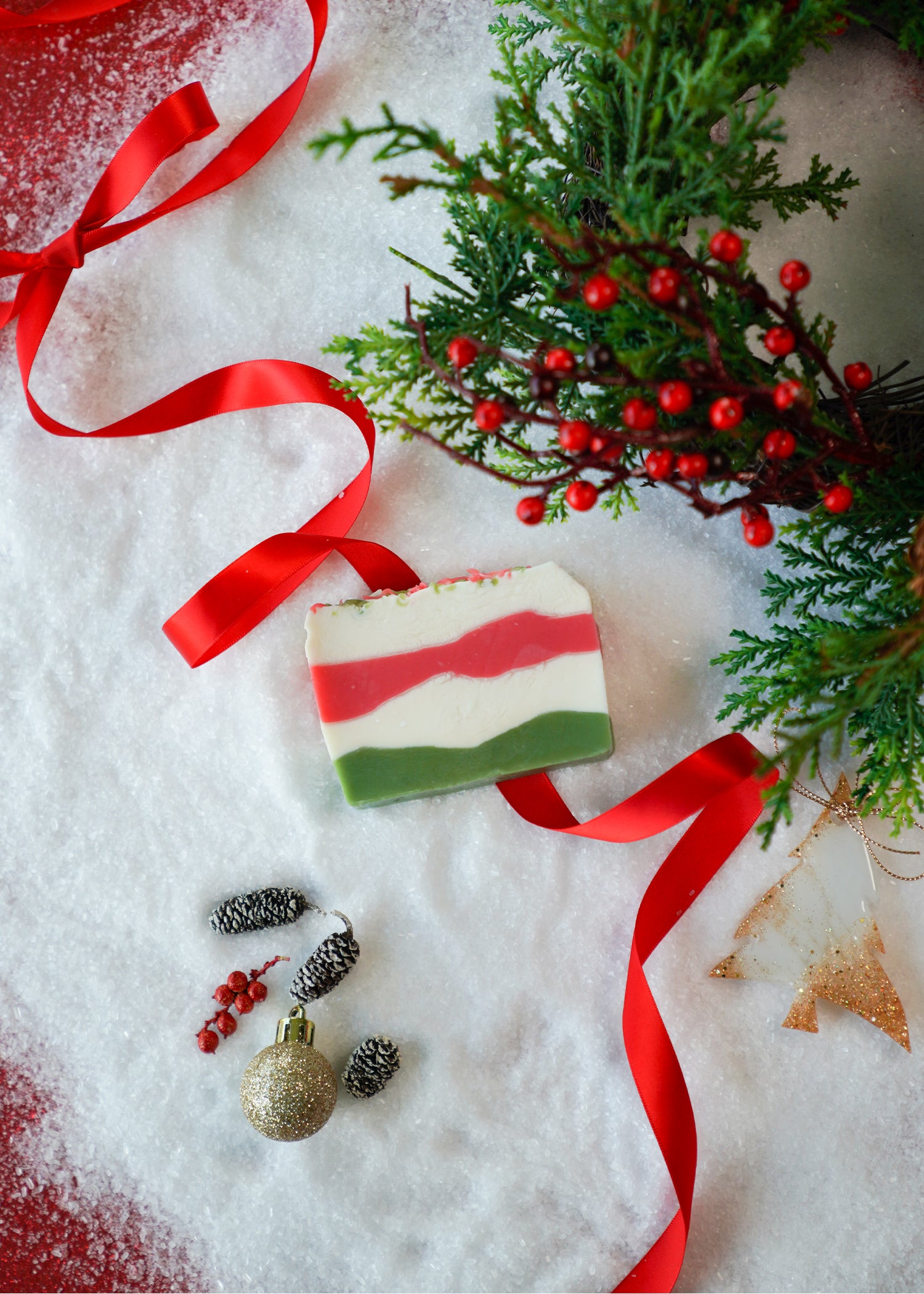 Christmas Sock Natural Bar Soap (Non-Glycerin)