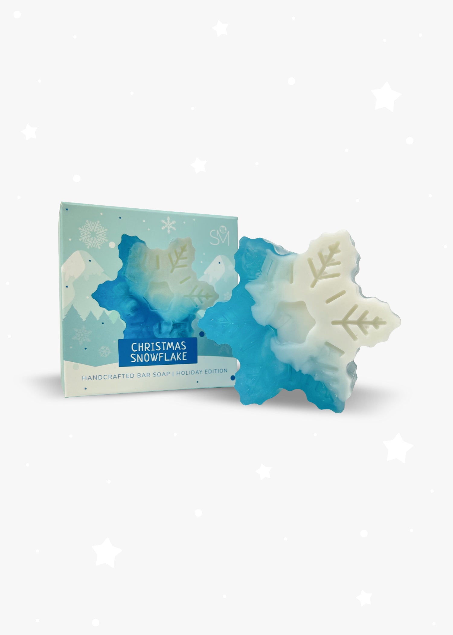 3D Christmas Snowflake Natural Bar Soap