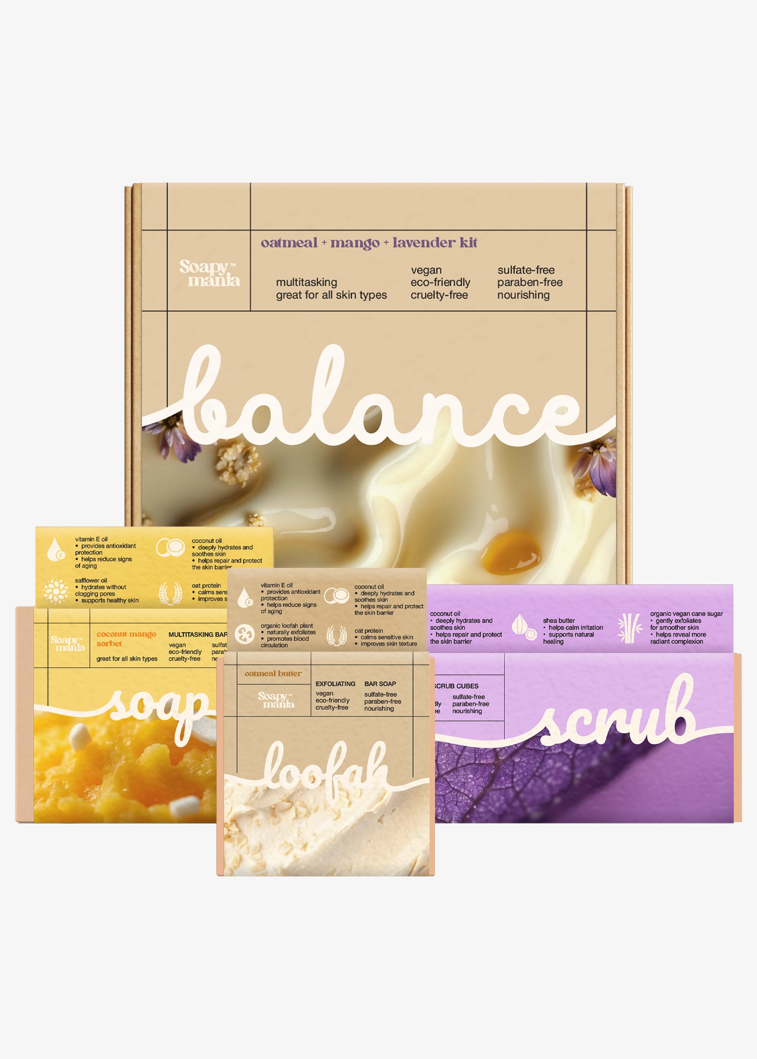 Oatmeal Mango Lavender Body Care Kit
