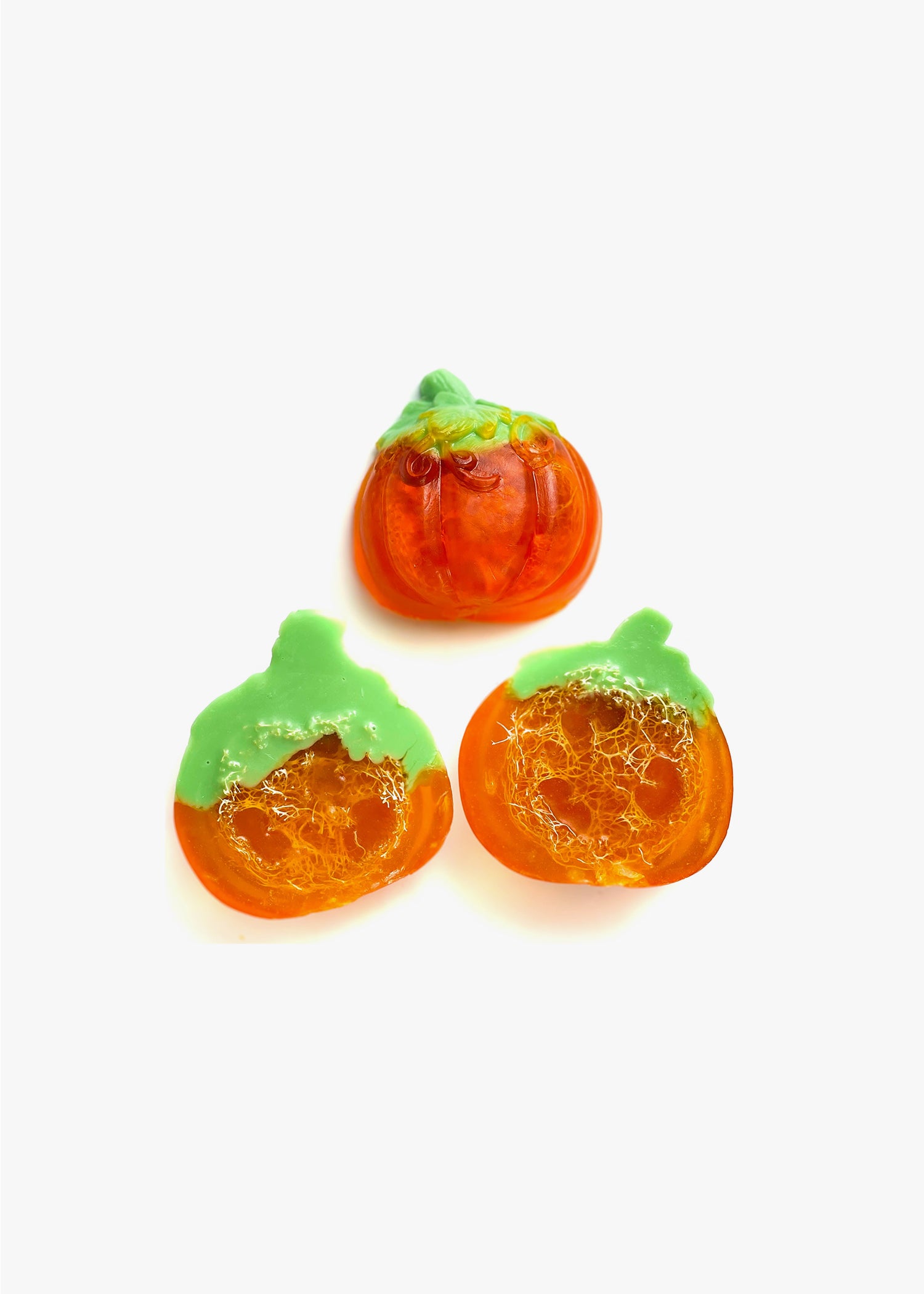 Mini Pumpkin with Loofah Natural Bar Soap (Set of 3)