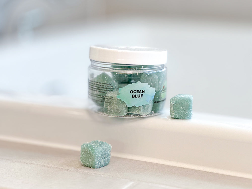 Ocean Blue Organic Sugar Scrub Cubes