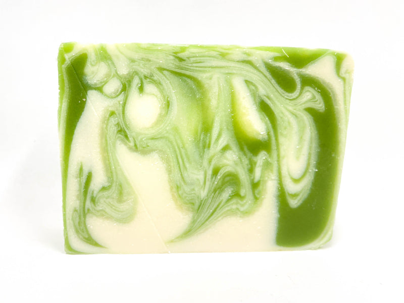 Green and White Natural Handmade Soap - Eucalyptus Serenity