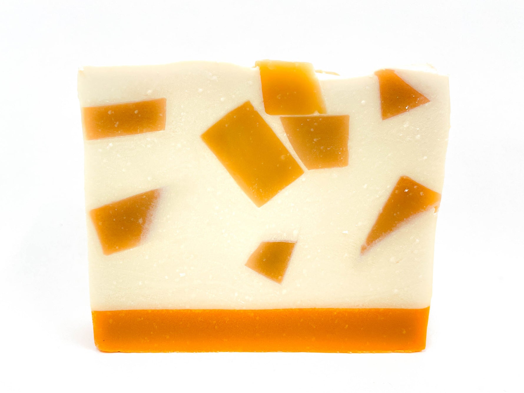 White and Orange Natural Handmade Bar Soap - Pumpkin Cheesecake