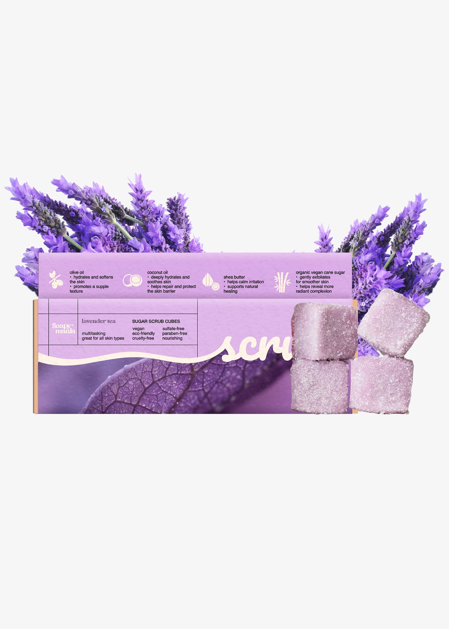 Lavender Tea Sugar Scrub Cubes