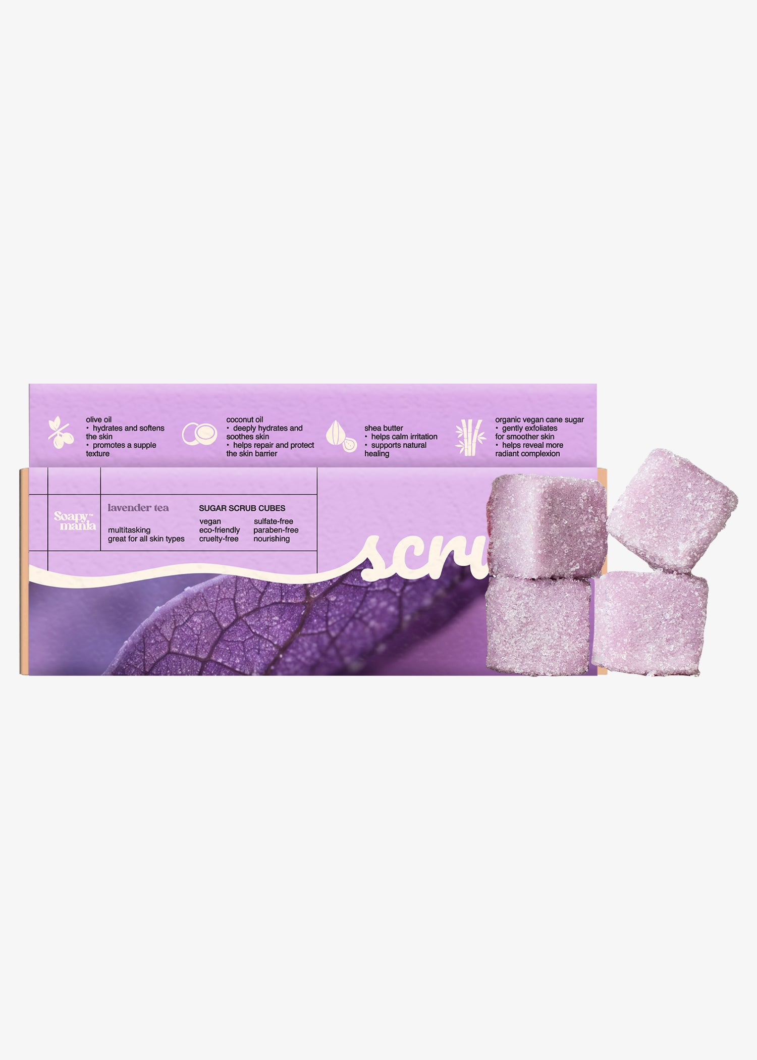 Lavender Tea Sugar Scrub Cubes