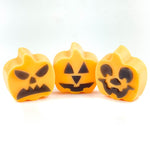 Carved Pumpkin Head Natural Bar Soap Set of 3 - SoapyMania