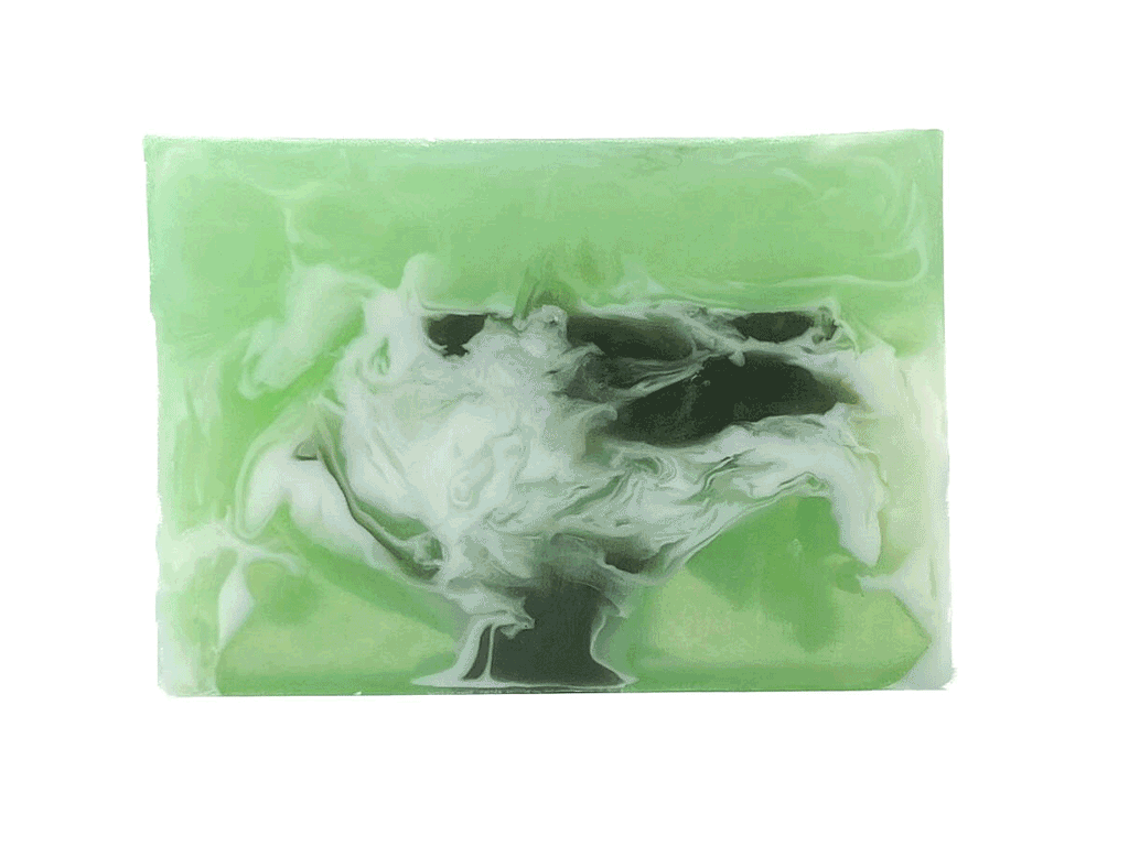 Green, Black and White Green Stone Eucalyptus Natural Bar Soap