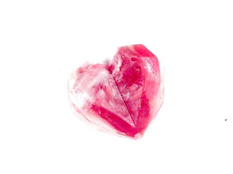 Red and White Valentines Day Natural Bar Soap - Broken Heart