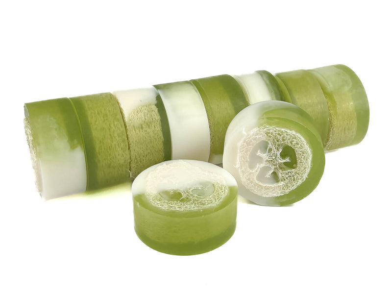 Green Tea & Cucumber Loofah Soap - Pack of 10