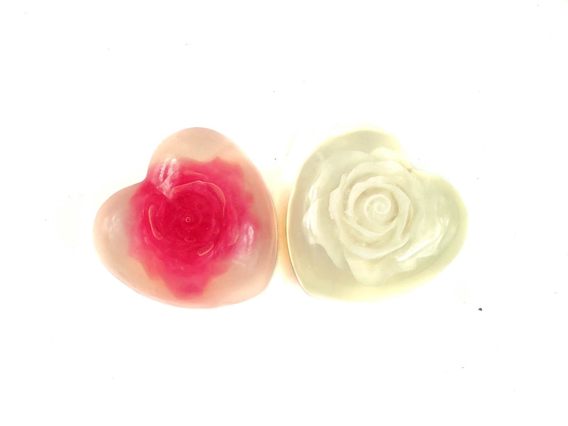 Rose Shaped Valentine's Day Rose Heart Natural Bar Soap