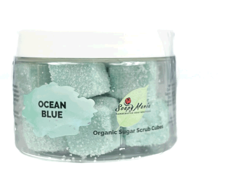 Natural Vegan Sugar Scrub - Ocean Blue